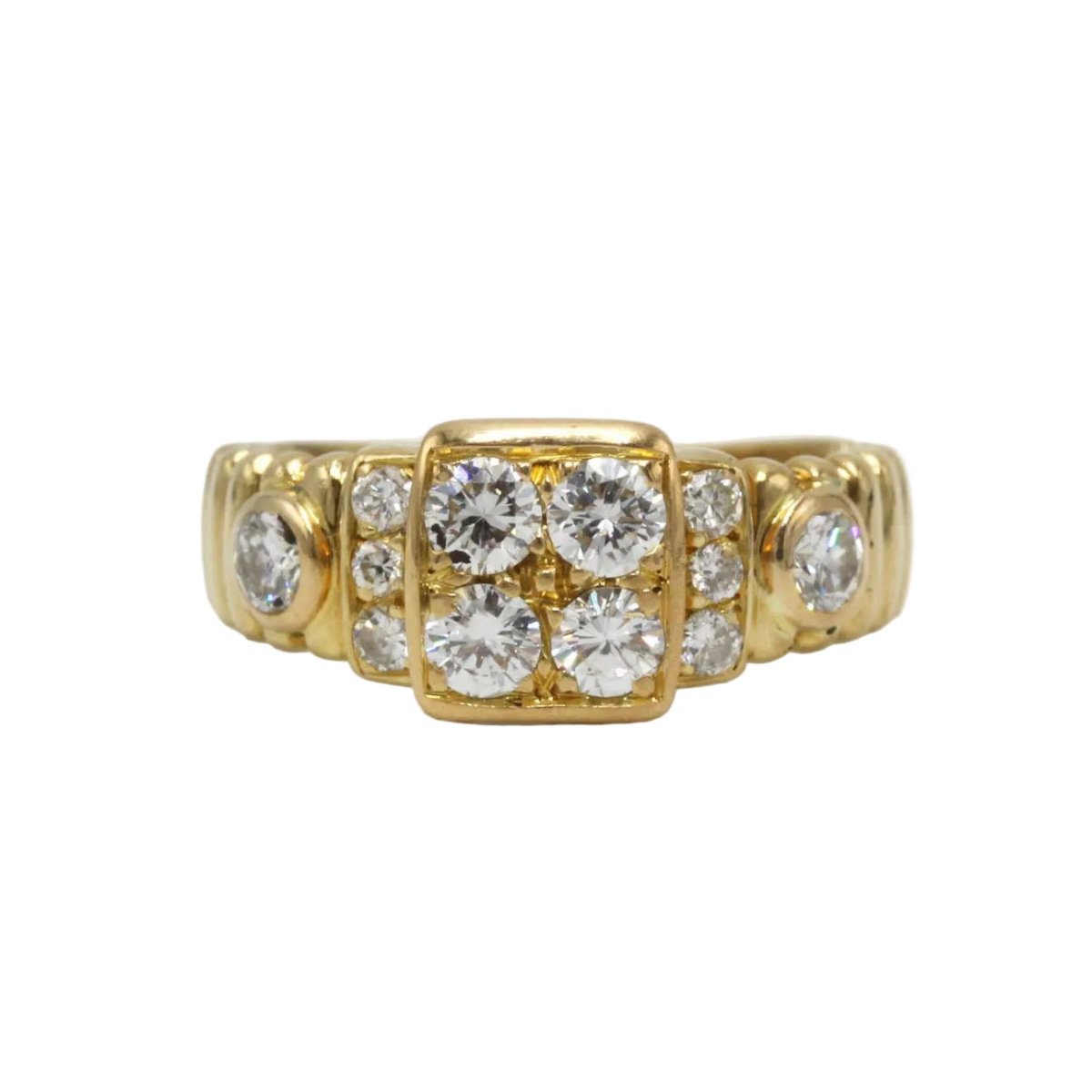 Bague en or jaune et diamants - Castafiore