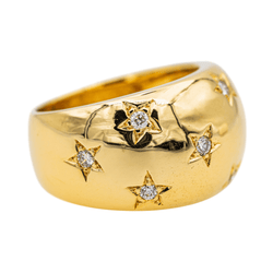 Bague en or jaune et diamants - Castafiore