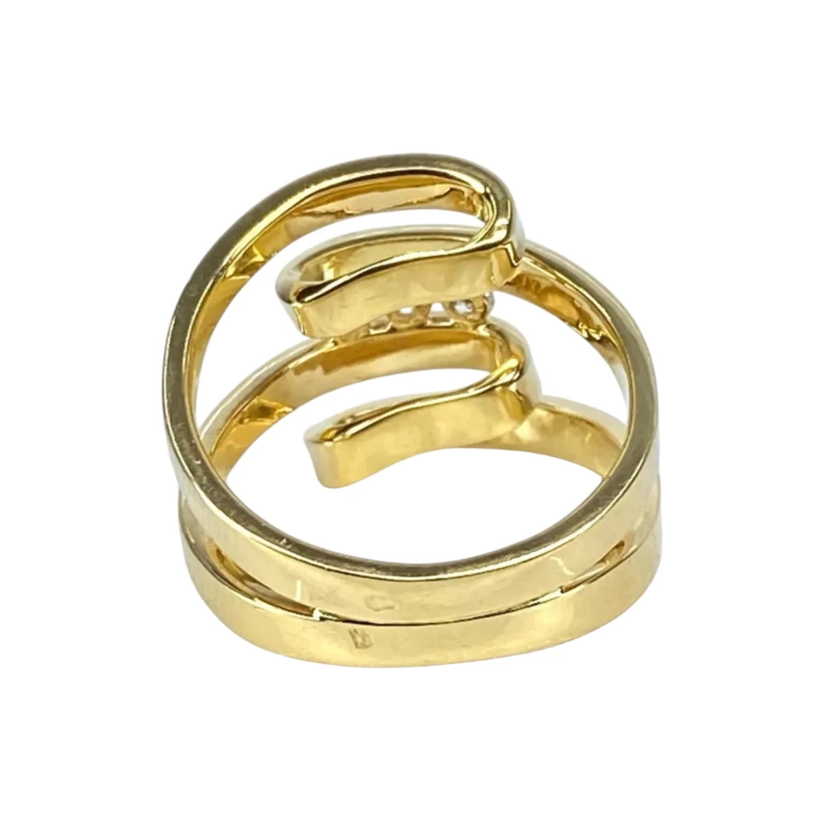 Bague en or jaune et diamants - Castafiore