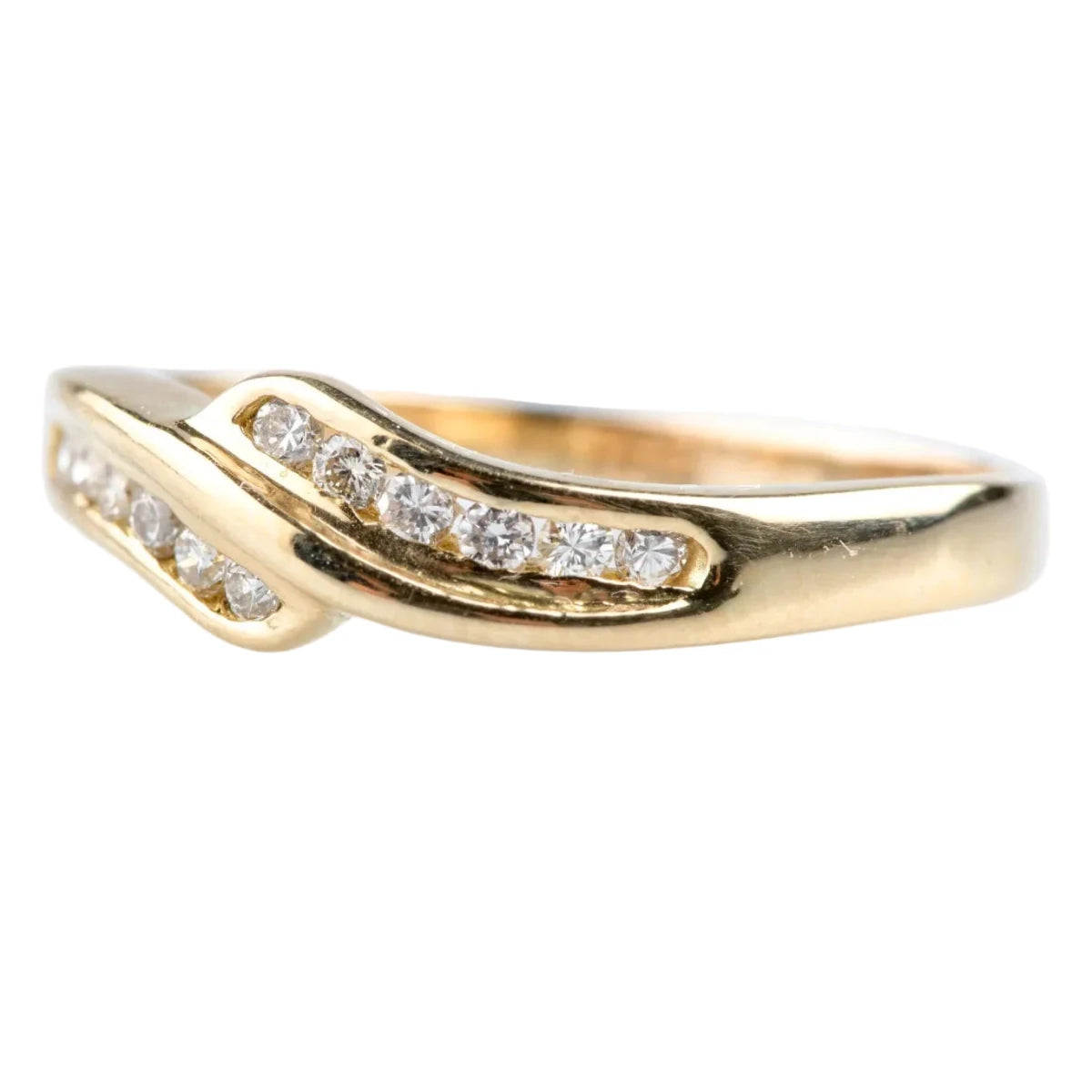 Bague en or jaune et diamants - Castafiore