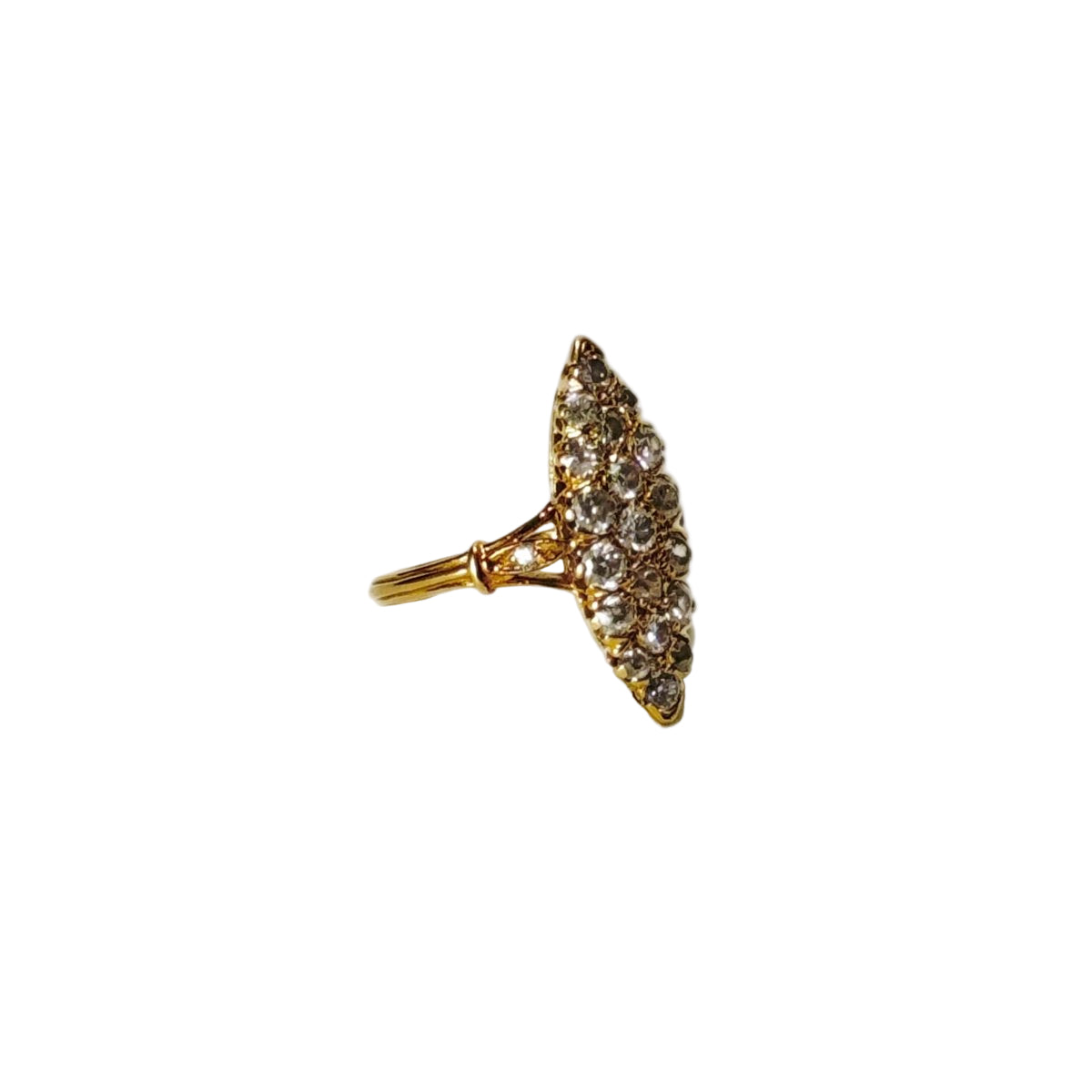 Bague en or jaune et diamants - Castafiore