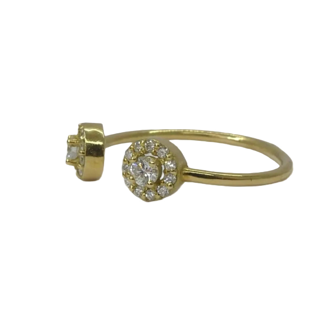 Bague en or jaune et diamants - Castafiore