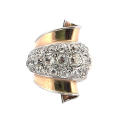 Bague en or jaune et diamants - Castafiore