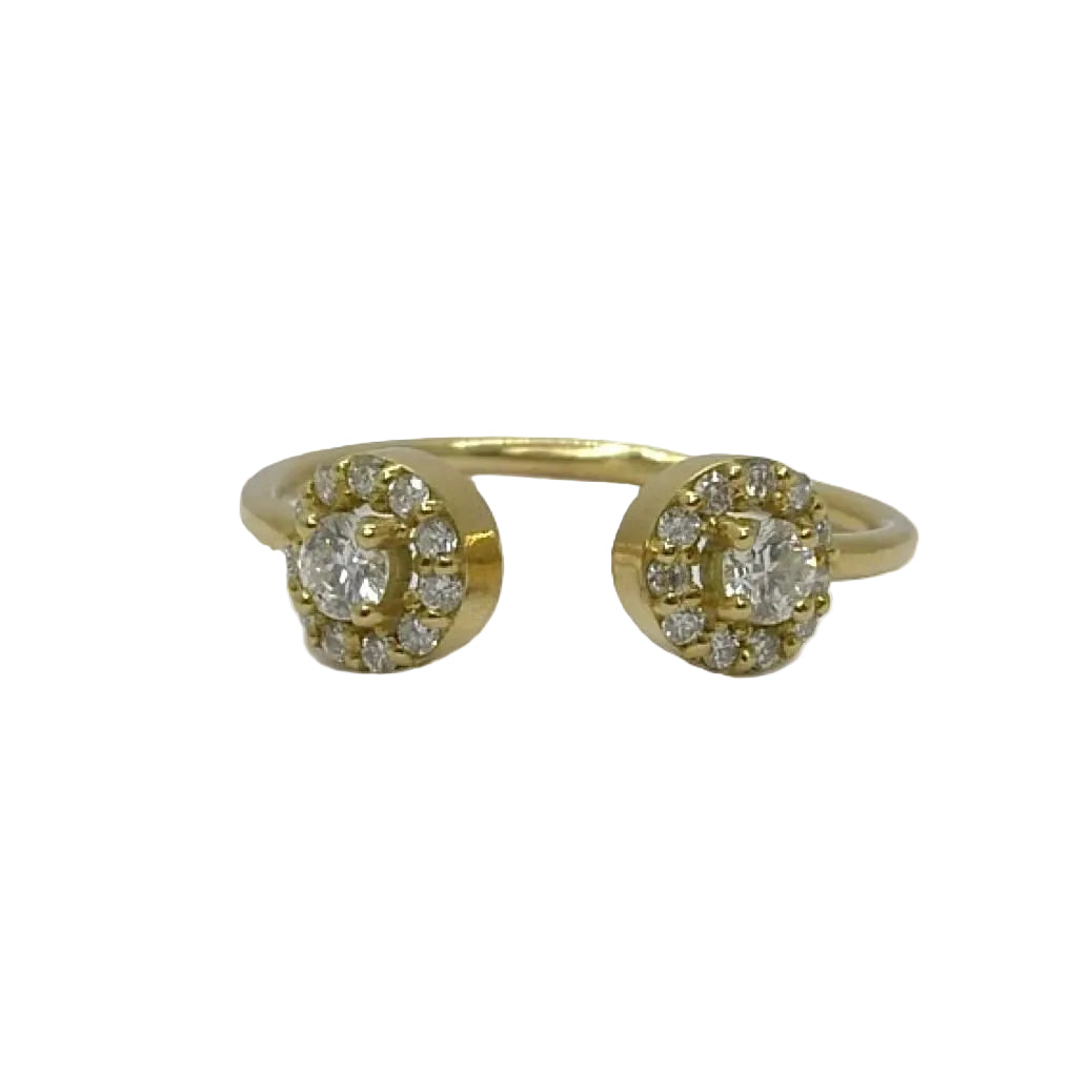 Bague en or jaune et diamants - Castafiore