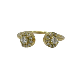 Bague en or jaune et diamants - Castafiore