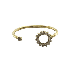 Bague en or jaune et diamants - Castafiore