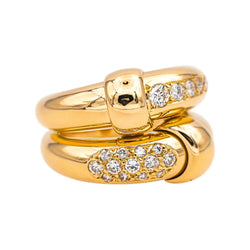 Bague en or jaune et diamants - Castafiore