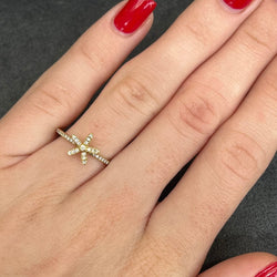 Bague en or jaune et diamants - Castafiore
