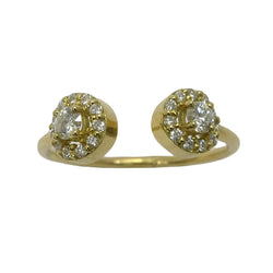 Bague en or jaune et diamants - Castafiore