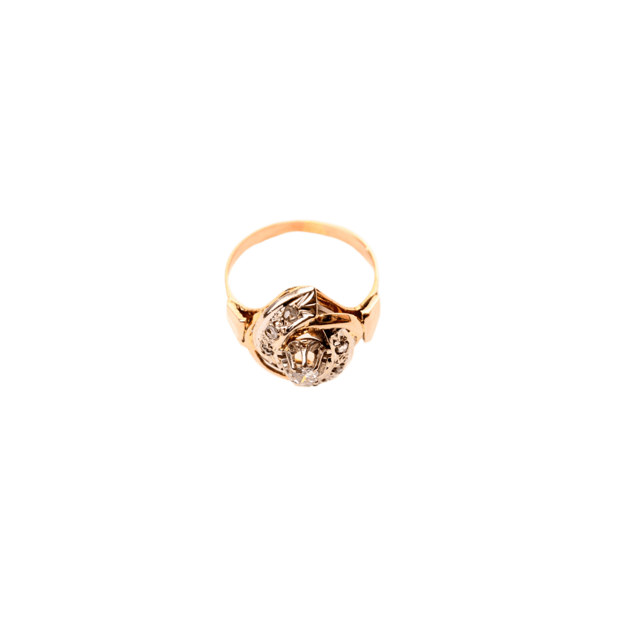 Bague en or jaune et diamants - Castafiore
