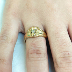 Bague en or jaune et diamants - Castafiore