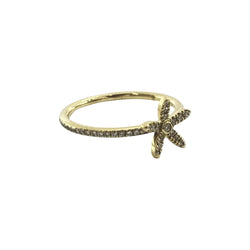 Bague en or jaune et diamants - Castafiore