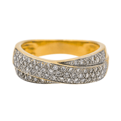 Bague en or jaune et diamants - Castafiore