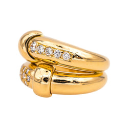 Bague en or jaune et diamants - Castafiore