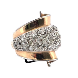 Bague en or jaune et diamants - Castafiore