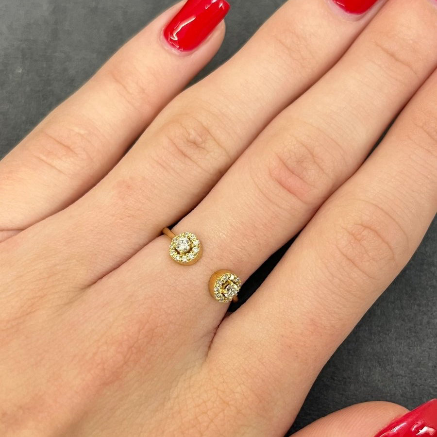 Bague en or jaune et diamants - Castafiore