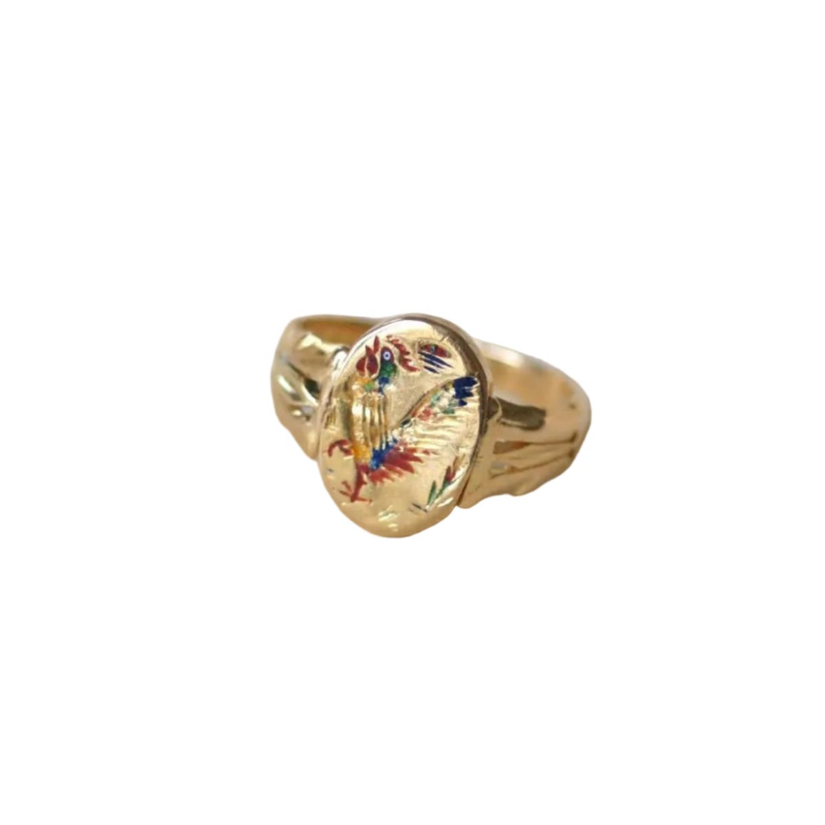 Bague en or jaune et émail - Castafiore