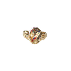 Bague en or jaune et émail - Castafiore