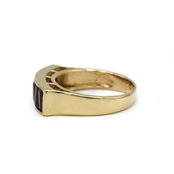 Bague en or jaune et grenats - Castafiore