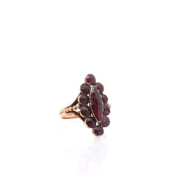 Bague en or jaune et grenats - Castafiore