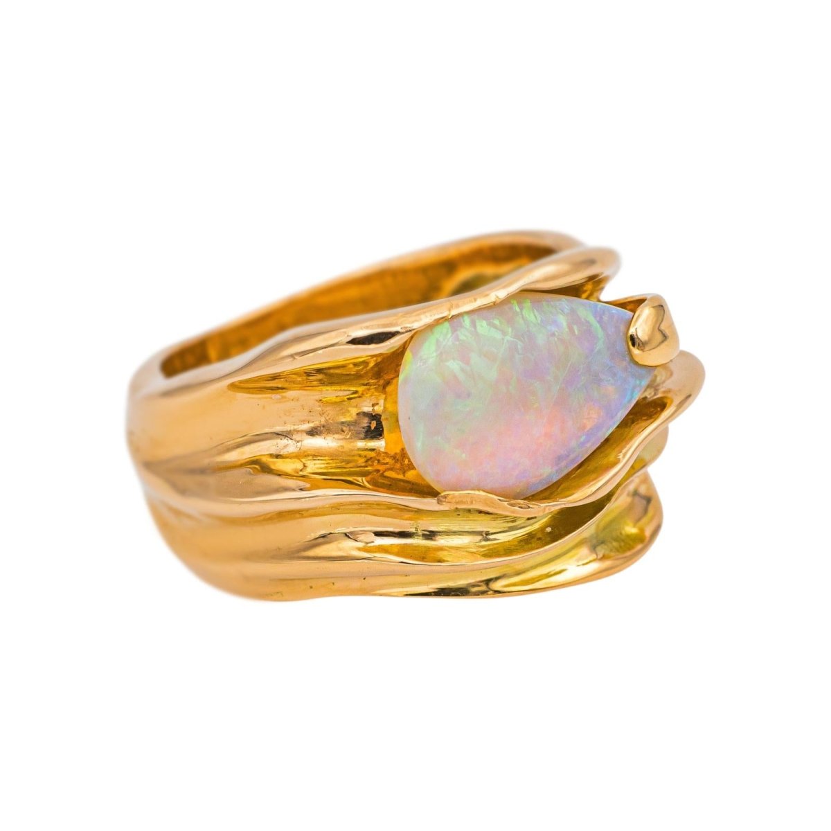 Bague en or jaune et opale - Castafiore