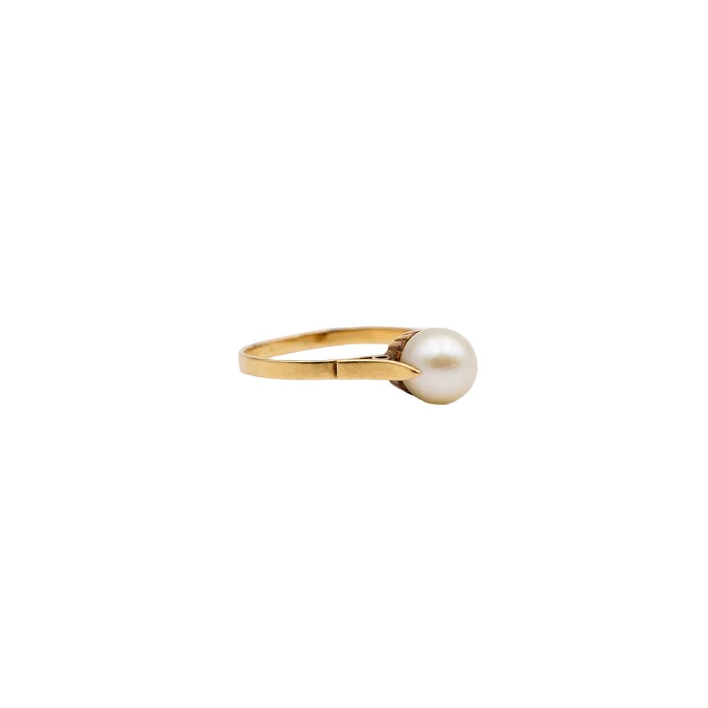 Bague en or jaune et perle - Castafiore