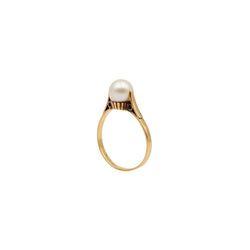 Bague en or jaune et perle - Castafiore