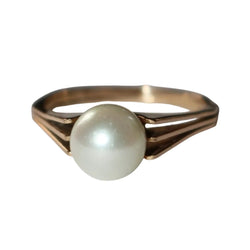 Bague en or jaune et perle - Castafiore