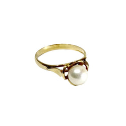 Bague en or jaune et perle - Castafiore