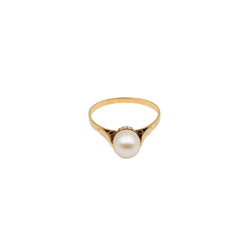 Bague en or jaune et perle - Castafiore