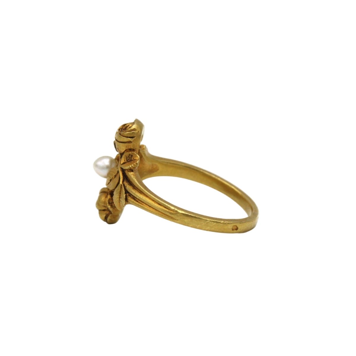 Bague en or jaune et perle - Castafiore