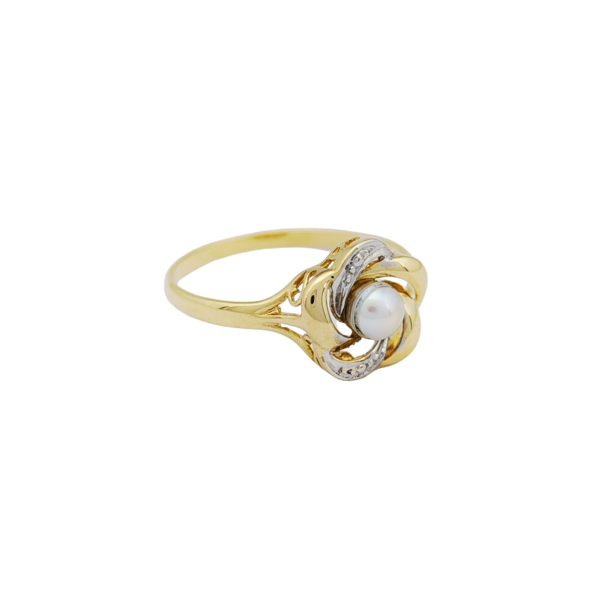 Bague en or jaune et perle - Castafiore