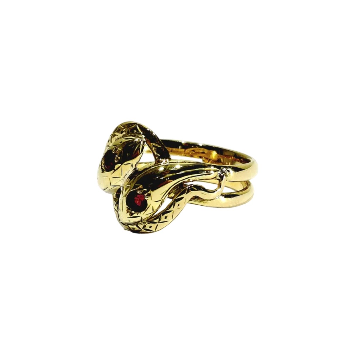 Bague en or jaune et rubis - Castafiore