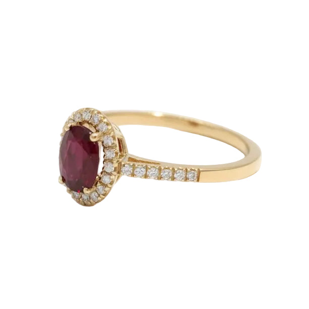 Bague en or jaune et rubis - Castafiore