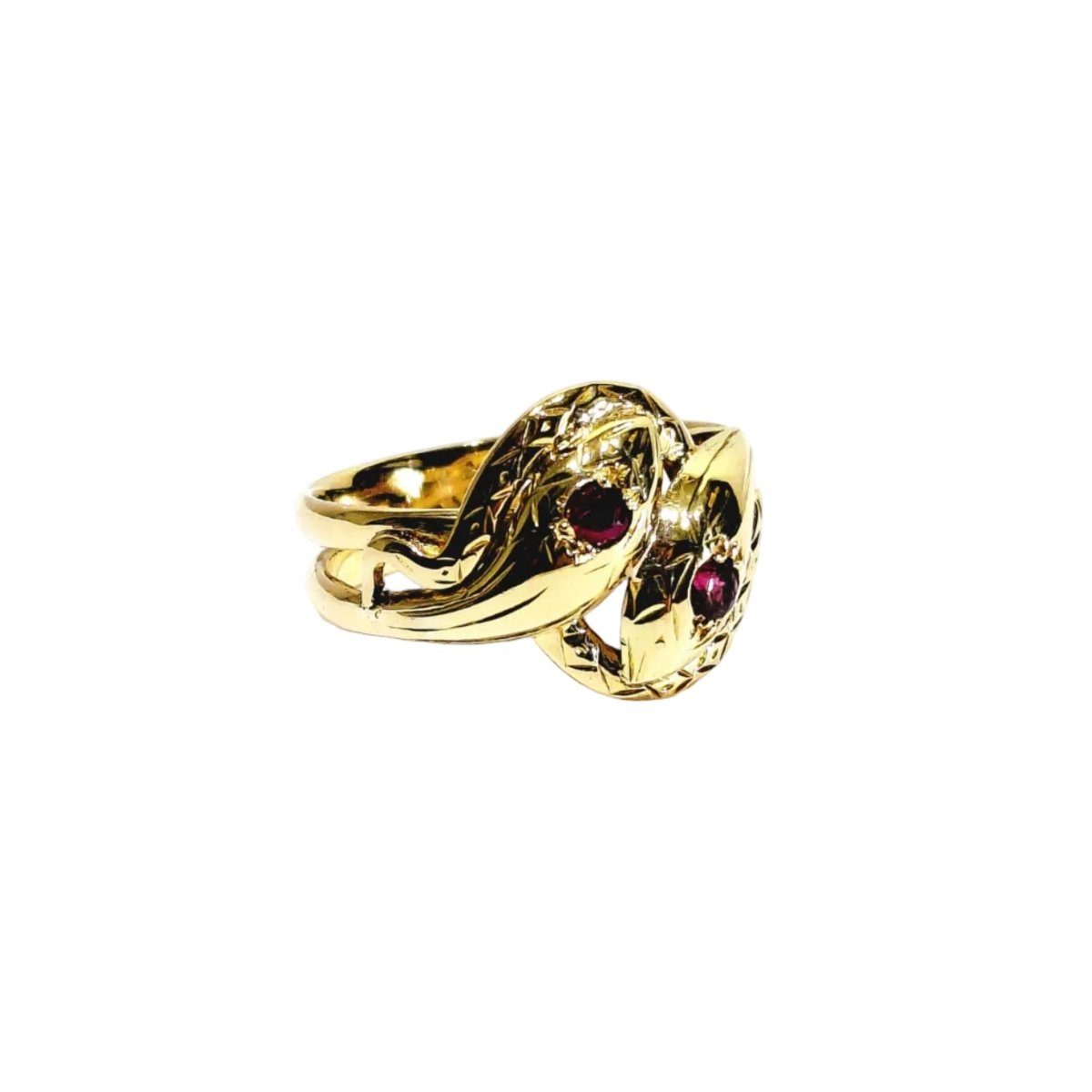 Bague en or jaune et rubis - Castafiore