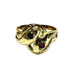 Bague en or jaune et rubis - Castafiore