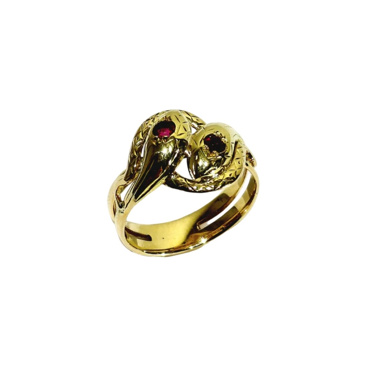 Bague en or jaune et rubis - Castafiore