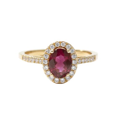 Bague en or jaune et rubis - Castafiore