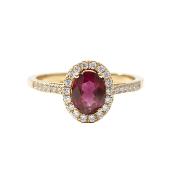 Bague en or jaune et rubis - Castafiore