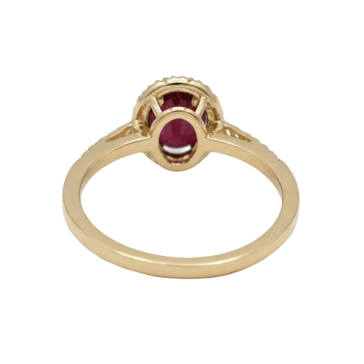 Bague en or jaune et rubis - Castafiore