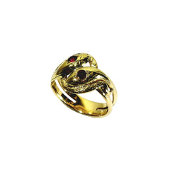Bague en or jaune et rubis - Castafiore