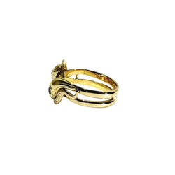 Bague en or jaune et rubis - Castafiore