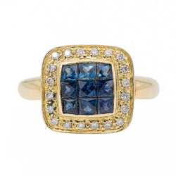 Bague en or jaune et Saphir - Castafiore