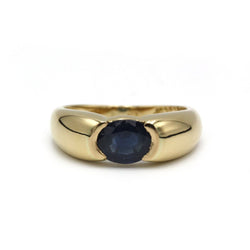 Bague en or jaune et saphir - Castafiore