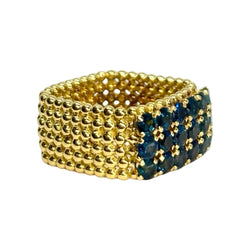 Bague en or jaune et saphirs - Castafiore
