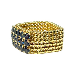 Bague en or jaune et saphirs - Castafiore
