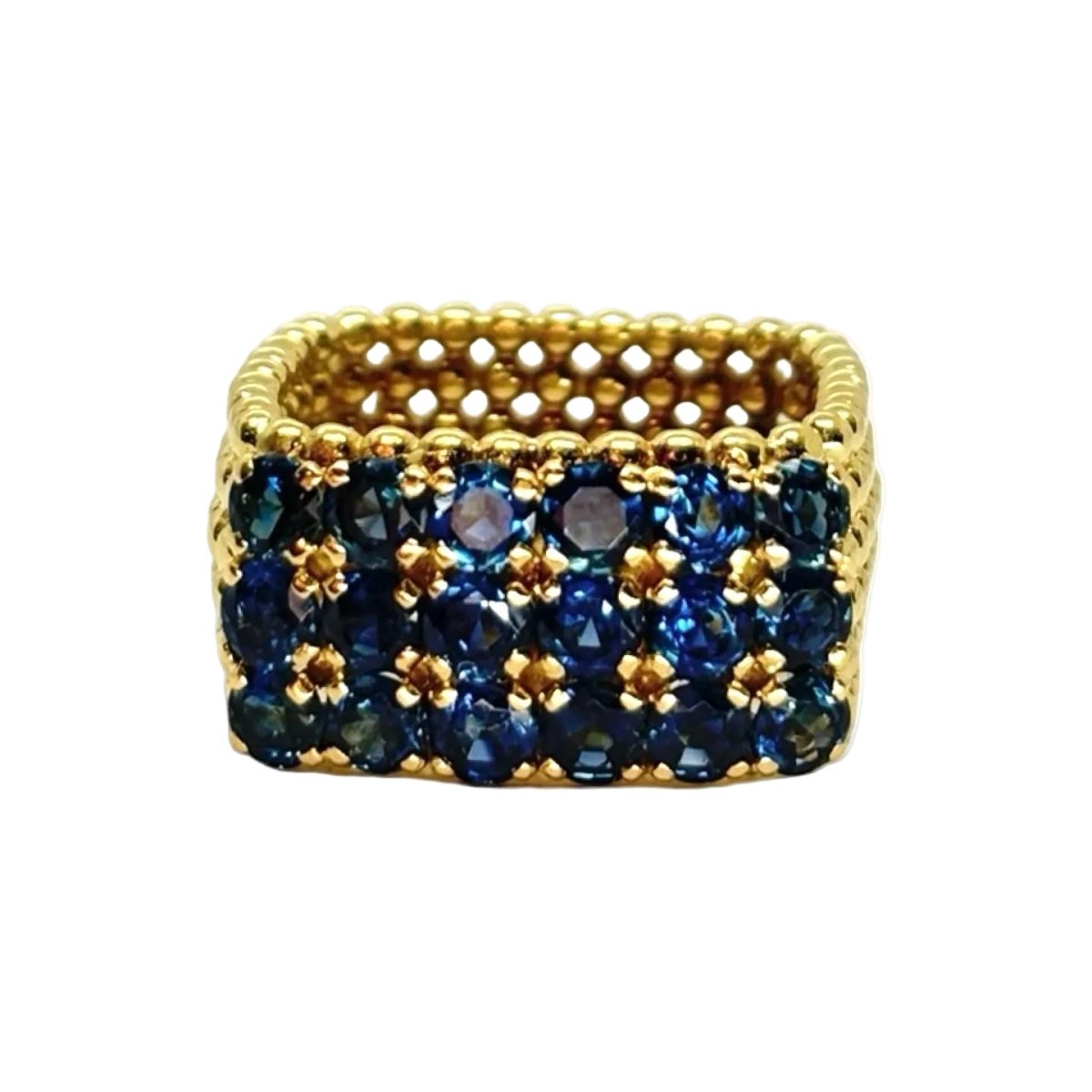 Bague en or jaune et saphirs - Castafiore