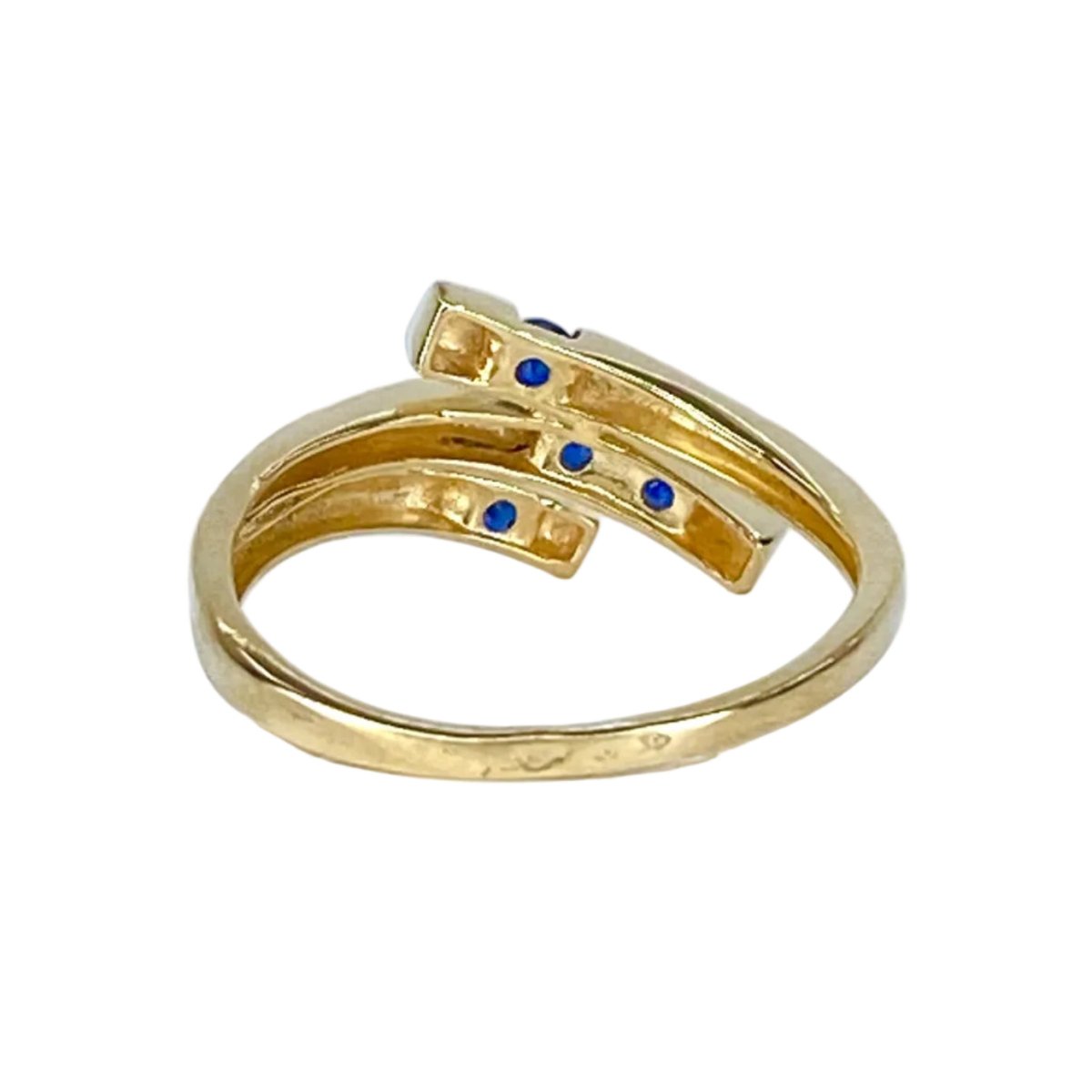 Bague en or jaune et saphirs - Castafiore