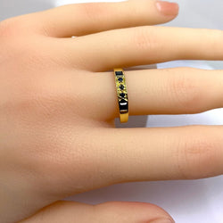 Bague en or jaune et saphirs - Castafiore