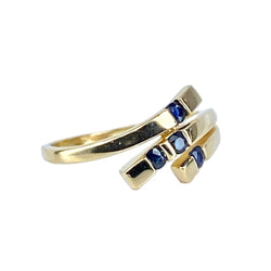 Bague en or jaune et saphirs - Castafiore